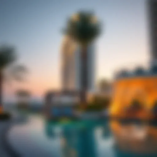 Stunning beachfront view of La Mer Jumeirah showcasing luxury lifestyle