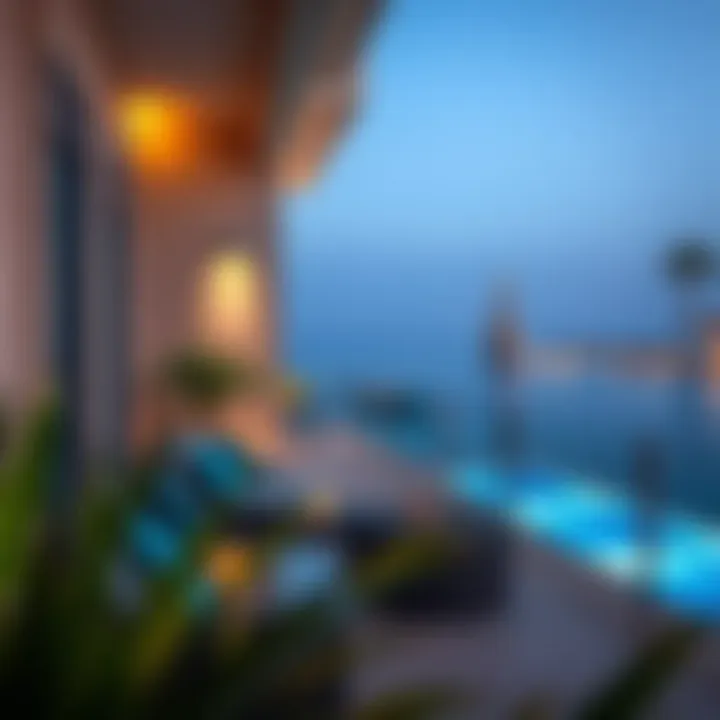 Villa Terrace with Lagoon View Luxurious lagoon view from a villa terrace