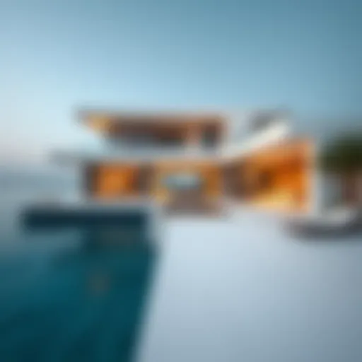 Stunning lagoon villa with contemporary architecture