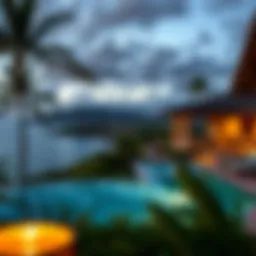 Scenic view of Lanai Island showcasing luxury villas