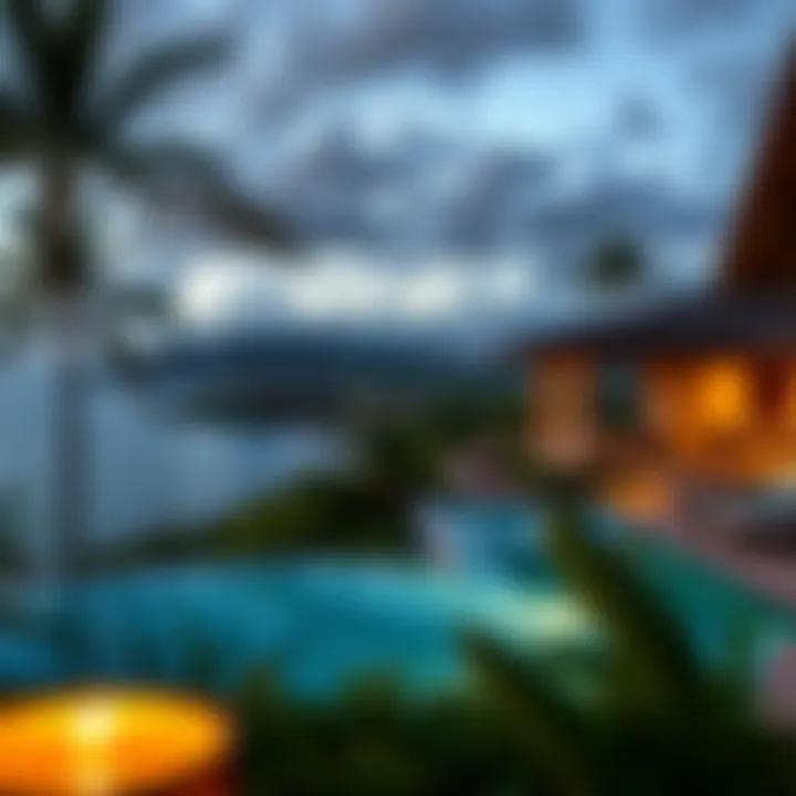 Scenic view of Lanai Island showcasing luxury villas