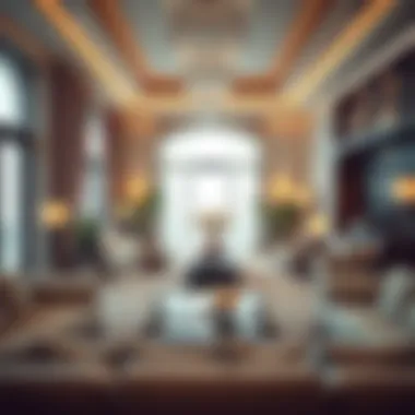 High-End Furnishings in Luxury Villa Luxurious interior of a villa featuring high-end furnishings and decor