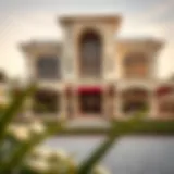 Stunning exterior view of a luxury five bedroom villa in Dubai