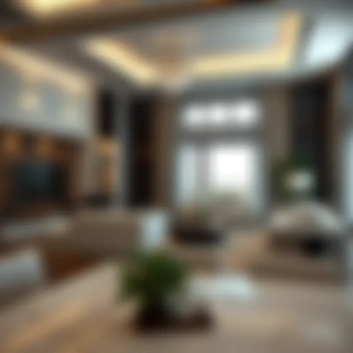 Luxurious interior design showcasing spacious living areas