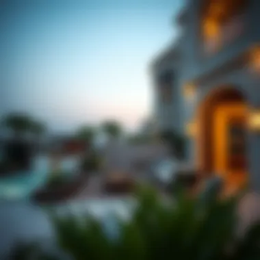 Outdoor Space of Luxury Villa Gorgeous outdoor space of a luxury villa in Dubai