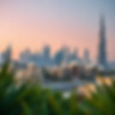 Dubai Skyline with Luxury Homes Stunning skyline view of Dubai's luxury real estate