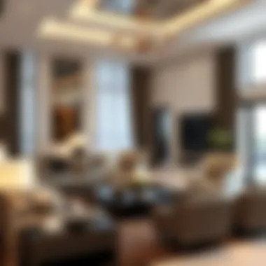 Luxurious interior of a Dubai villa featuring modern furnishings and elegant decor