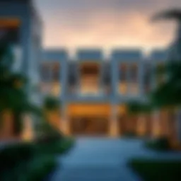 Stunning architectural design of Meydan Townhouses showcasing modern aesthetics