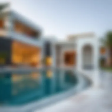 Modern Architecture of Meydan Villas A luxurious Meydan villa showcasing modern architecture