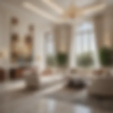 Luxurious Villa Interior Luxurious interior featuring modern furnishings and smart home technology.
