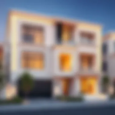 Elegant Off-Plan Townhouse Exterior Elegant off-plan townhouse exterior in Dubai