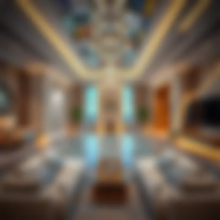 Luxurious interior design of a villa in Palm Jebel Ali