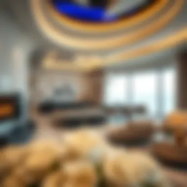 Stylish interior of a modern villa on Palm Jumeirah highlighting architectural details.