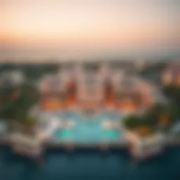 Stunning aerial view of Palm Jumeirah showcasing luxury villas