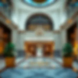 Luxurious lobby area of Park Hyatt Deira