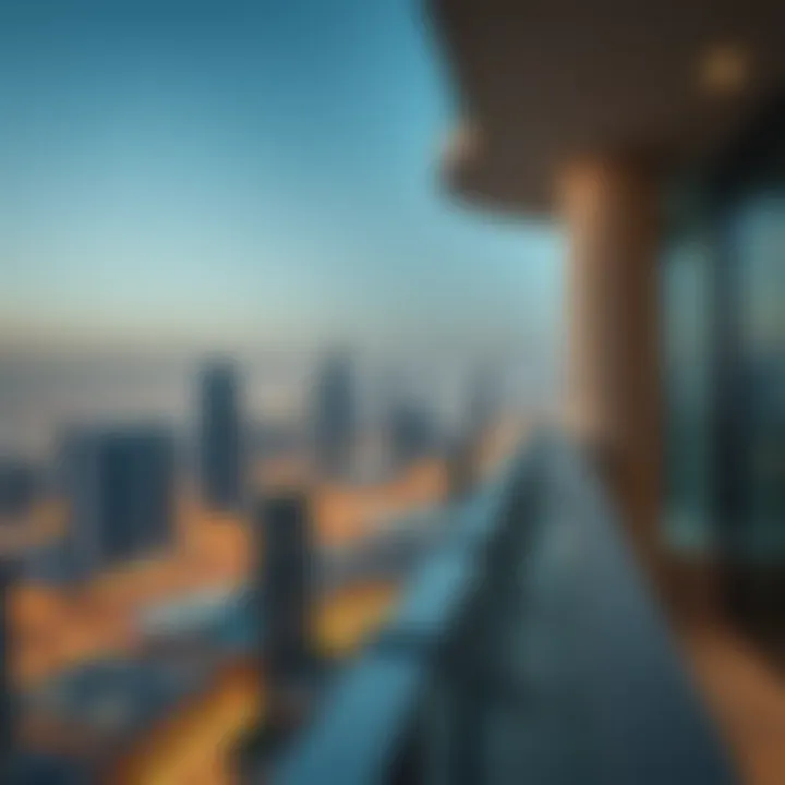 Breathtaking skyline view from the balcony of Pearl House Three