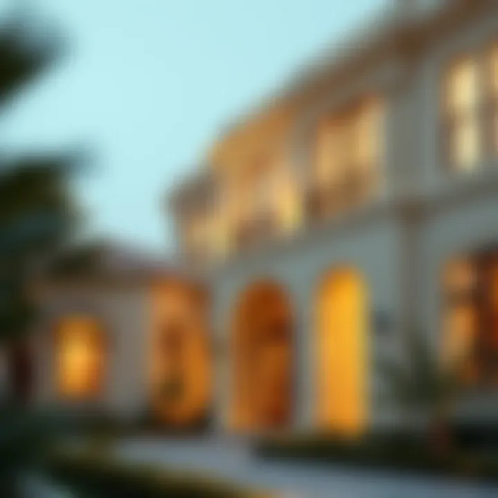 Architectural details of a villa in Pearl Jumeirah