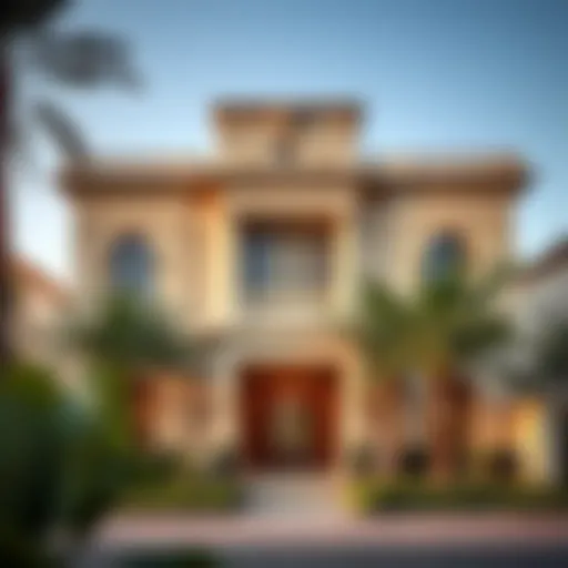 Luxurious villa exterior in Pearl Jumeirah