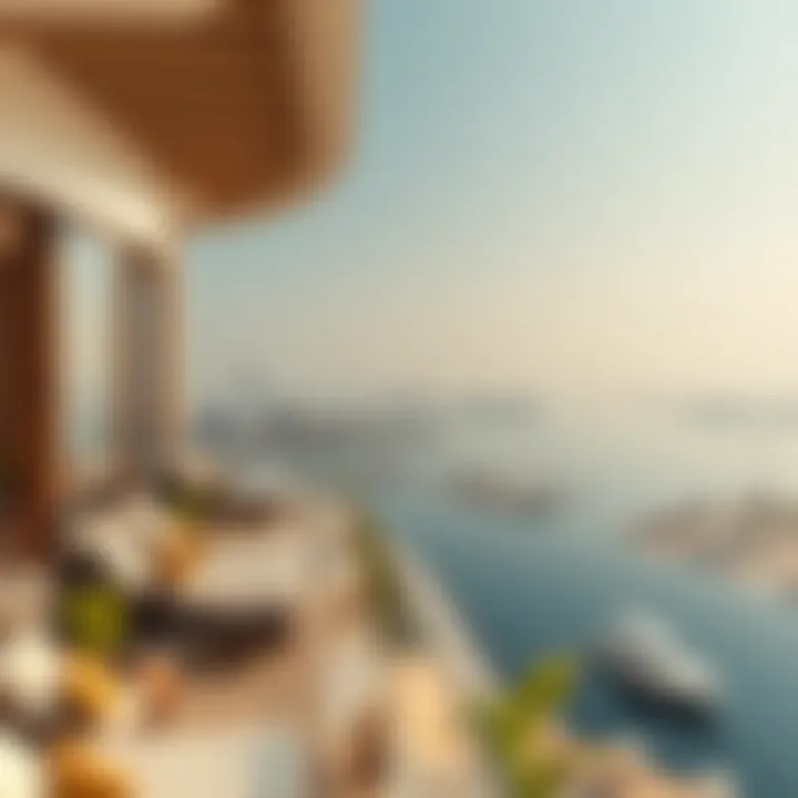 Beautiful waterfront view from a Pearl Jumeirah villa