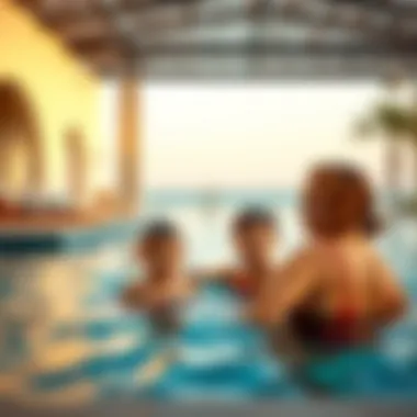 Family enjoying time at a private pool in a resort