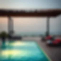 Serene private pool scene at a luxury resort