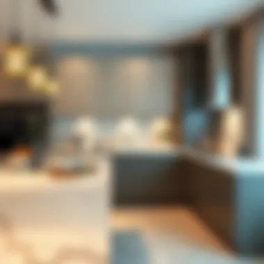 Modern kitchen layout featuring sleek appliances