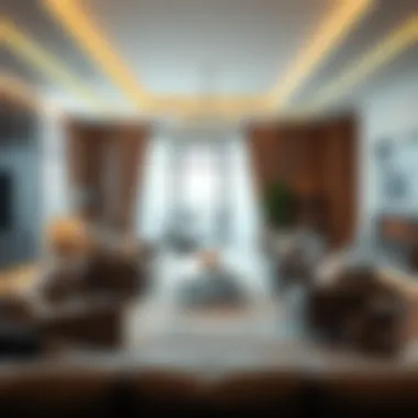 Contemporary Living Room Design Spacious living room with contemporary design