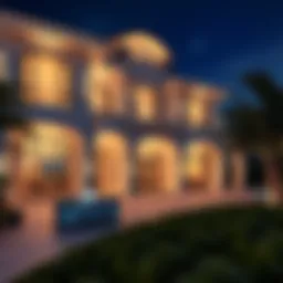 Luxurious villa exterior in Silicon Oasis