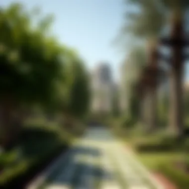 A vibrant park area within Sobha Hartland Estates, perfect for relaxation