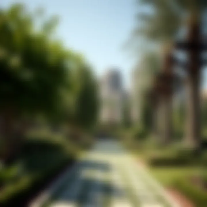 A vibrant park area within Sobha Hartland Estates, perfect for relaxation