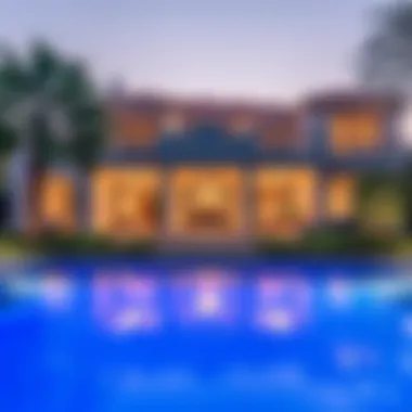 Luxurious Springs Villa Architecture Stunning exterior view of a luxury villa in Springs, Dubai