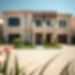 Elegant exterior of a polo townhouse in Dubai