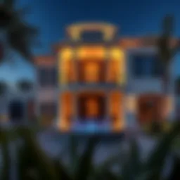 Stunning exterior view of a luxury stand-alone villa in Dubai