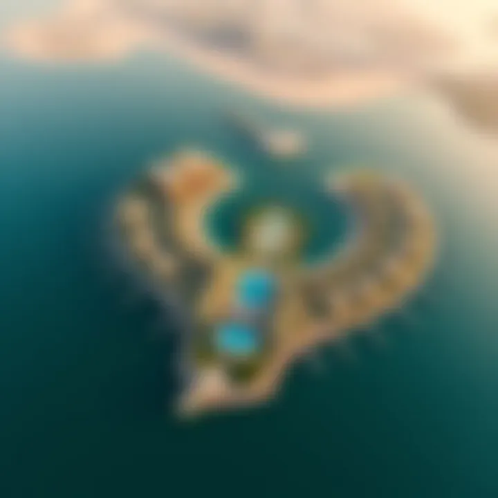 Aerial view showcasing the unique layout of Palm Jumeirah
