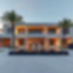 Luxury villa with modern architecture in Palm Jumeirah