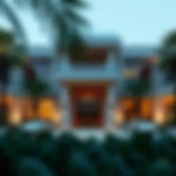 Stunning exterior view of the Bvlgari Villa showcasing its architectural design