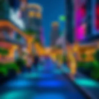 Vibrant Pathways of City Walk Vibrant pedestrian pathways in City Walk