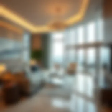 Opulent Interiors: The Art of Modern Living Elegant interior design of a modern penthouse living room