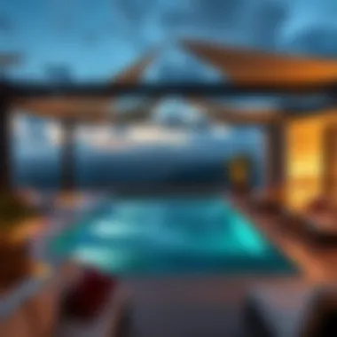 Rooftop Retreat: Luxury and Relaxation Chic rooftop terrace with a pool and lounge area