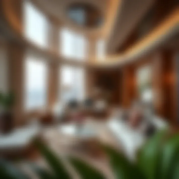 Luxurious amenities and interior design of a penthouse suite