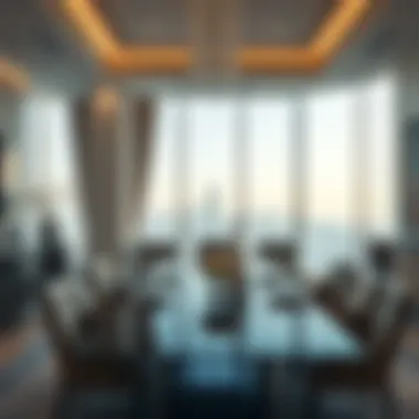 Sophisticated Dining Space in a Penthouse Elegant dining area in a Dubai penthouse