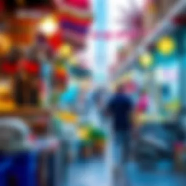 Vibrant market scene reflecting the lifestyle in Dubai