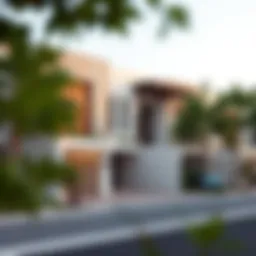 Modern townhouse architecture in Dubai