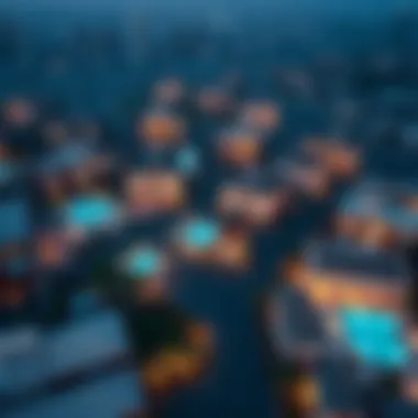 Aerial view of Dubai's villa neighborhoods