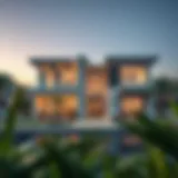 Modern Villa Architecture in Dubai Stunning villa exterior showcasing modern architecture