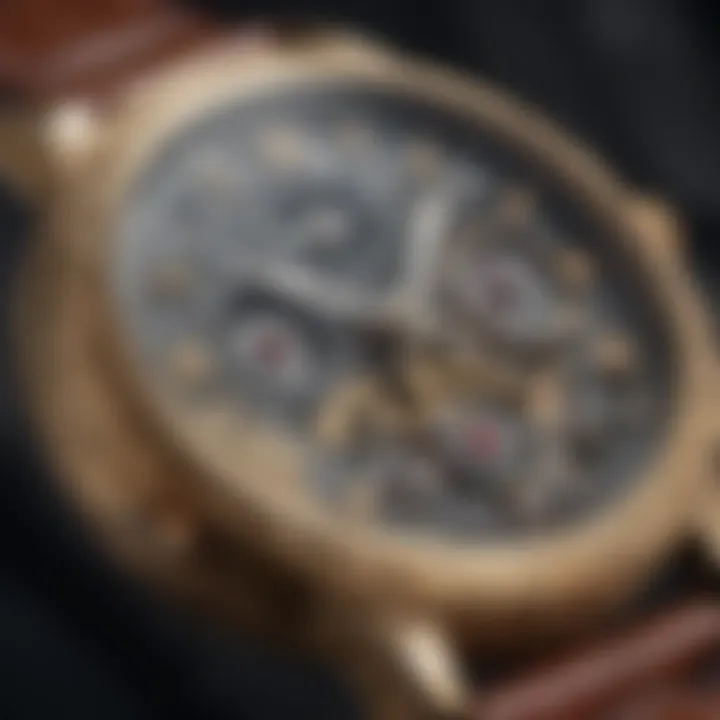 Close-up of a vintage watch with intricate details