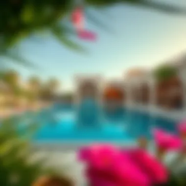 Lavish outdoor pool area in a UAE mansion