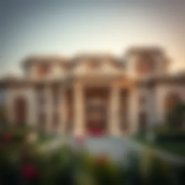 Stunning exterior view of a luxury mansion in Dubai