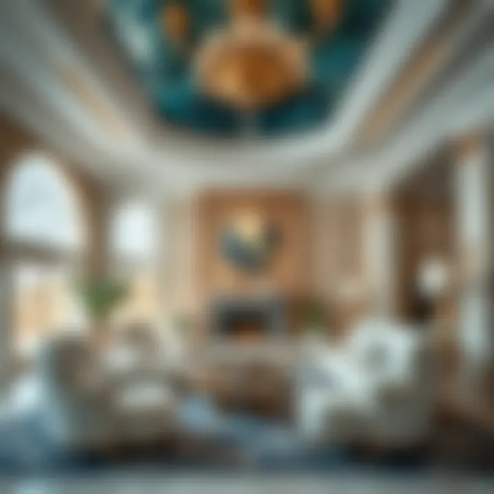 Opulent interior design of a high-end mansion