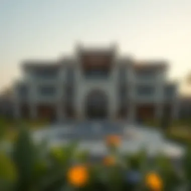 Luxurious Mansion in Dubai Stunning exterior view of a luxury Dubai mansion